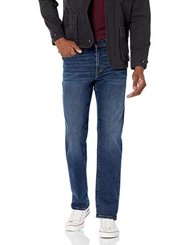 Amazon Essentials Men's Straight-Fit Stretch Bootcut Jean, Dark Vintage, 32W x 28L