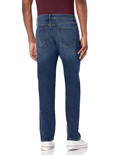Amazon Essentials Men's Straight-Fit Stretch Bootcut Jean, Dark Vintage, 32W x 28L