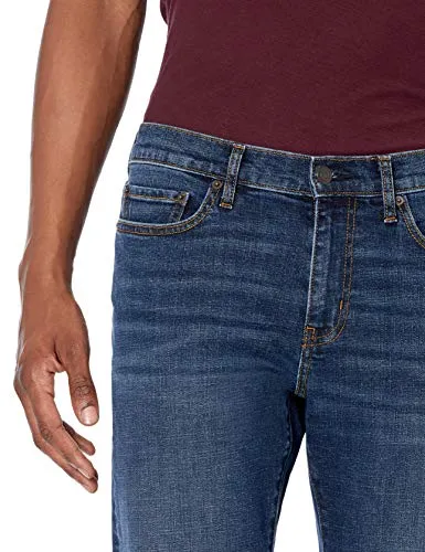 Amazon Essentials Men's Straight-Fit Stretch Bootcut Jean, Dark Vintage, 32W x 28L
