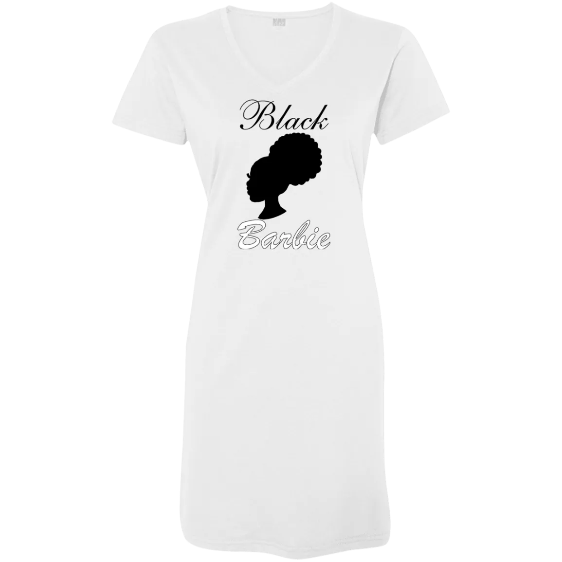 Black Barbie - V Neck Tshirt Dress