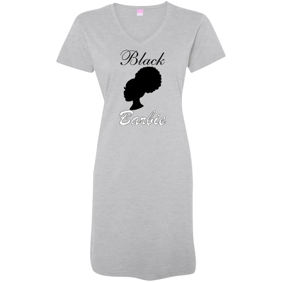 Black Barbie - V Neck Tshirt Dress