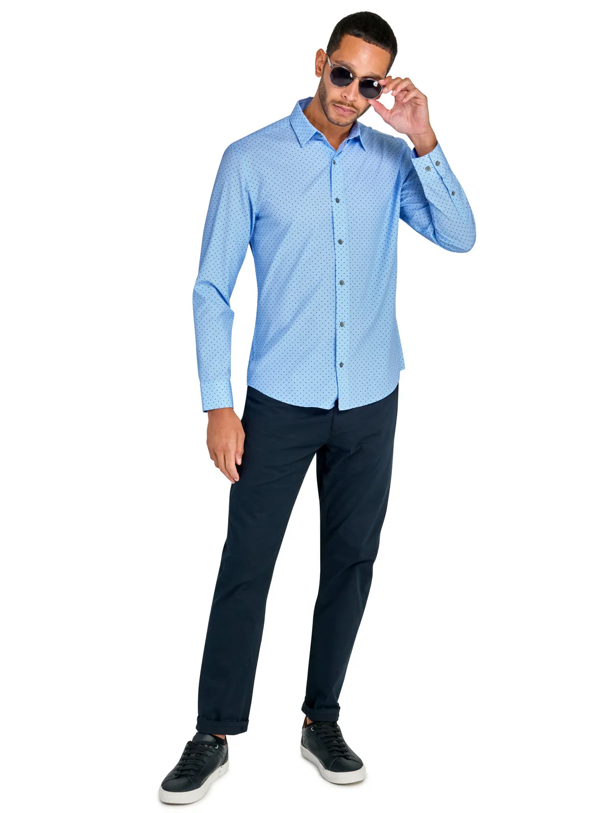Blue Dot Long Sleeve Shirt