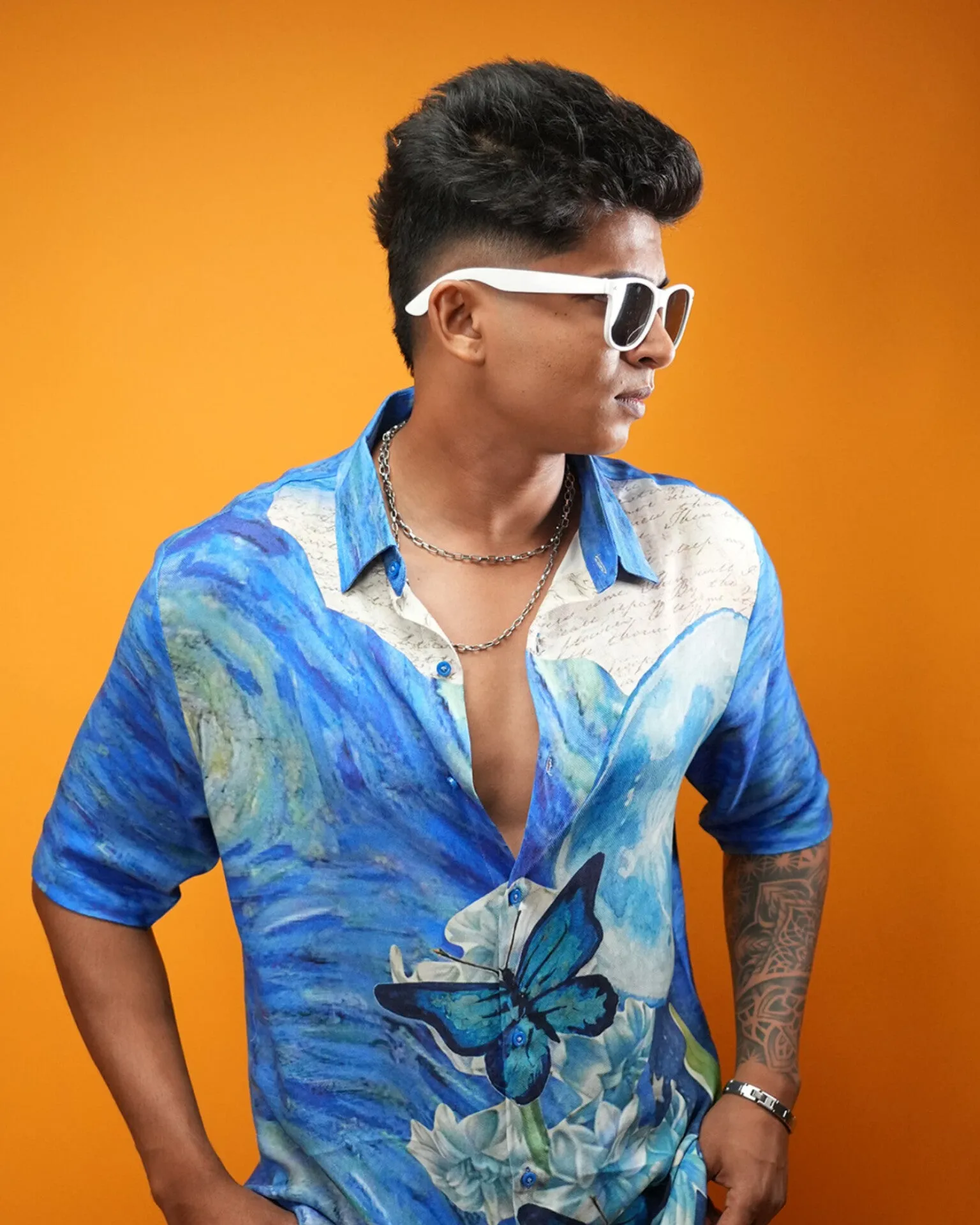 Blue Serenity Pure Ecovero (viscose) Short Sleeve Shirt