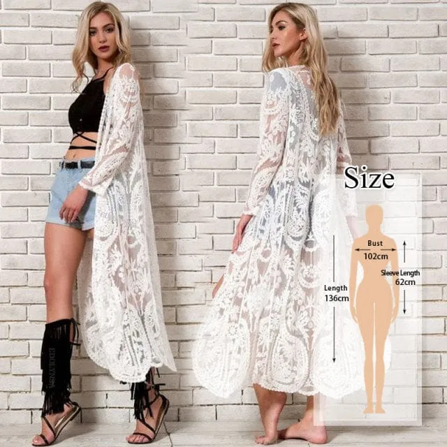 Bohemian Flare Sleeve Swimsuit Cover Up
