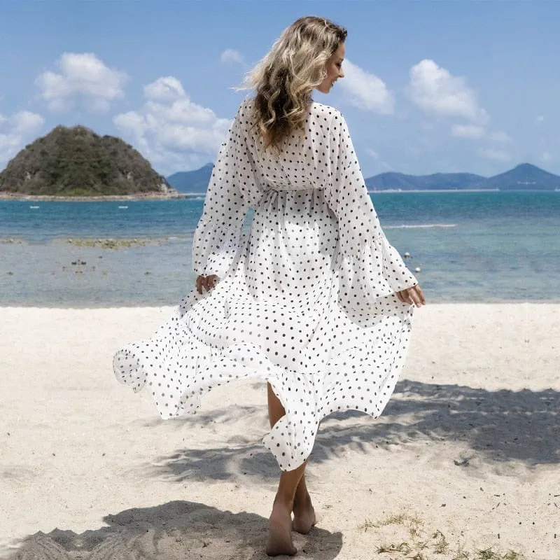 Bohemian Flare Sleeve Swimsuit Cover Up