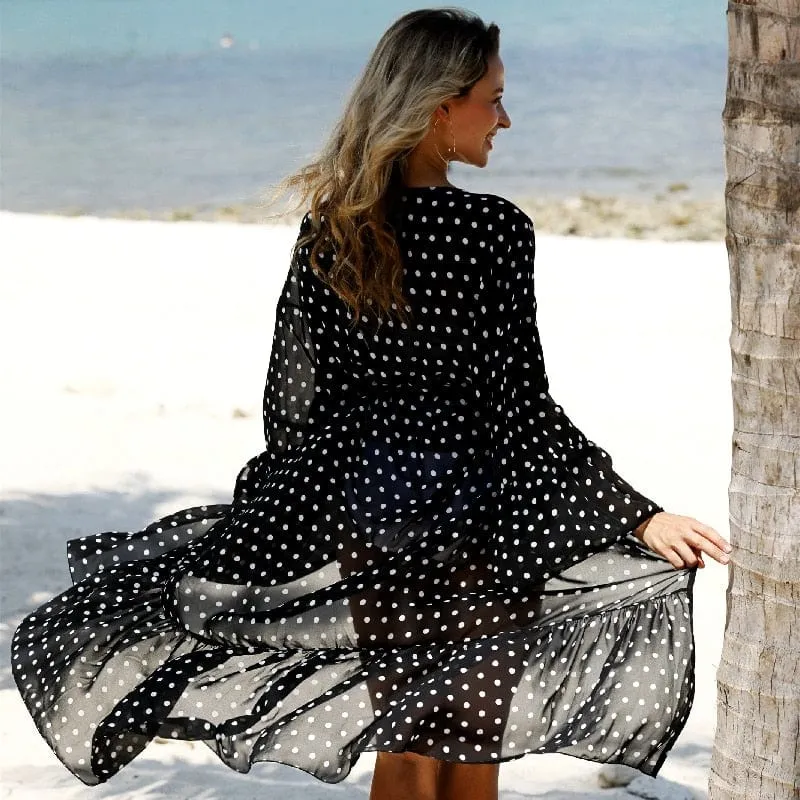 Bohemian Flare Sleeve Swimsuit Cover Up