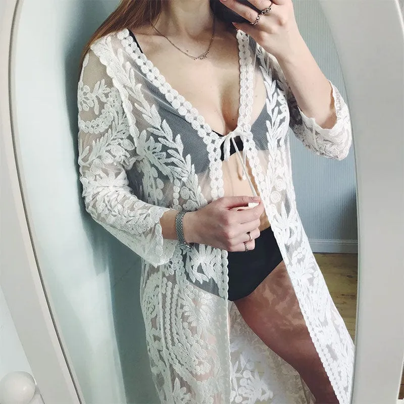 Bohemian Flare Sleeve Swimsuit Cover Up