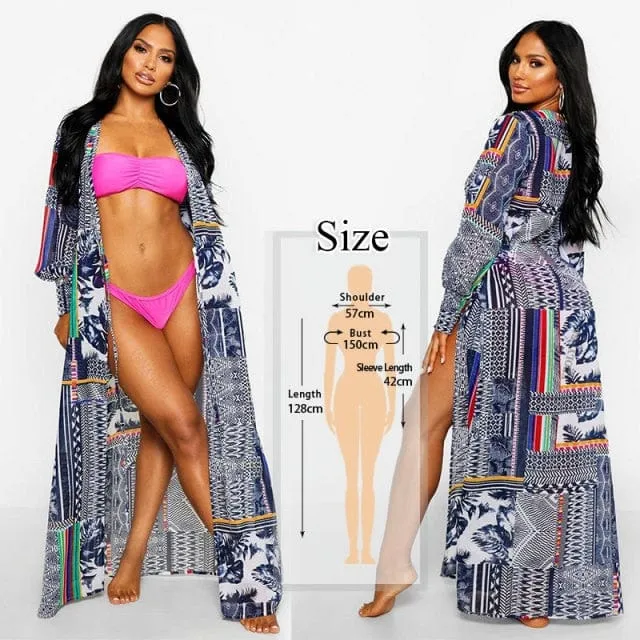 Bohemian Flare Sleeve Swimsuit Cover Up
