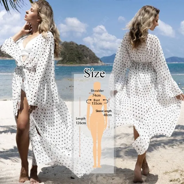 Bohemian Flare Sleeve Swimsuit Cover Up