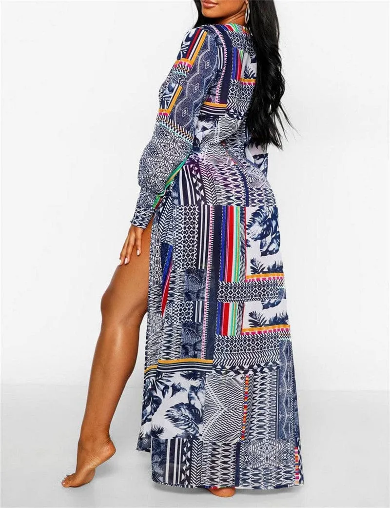 Bohemian Flare Sleeve Swimsuit Cover Up