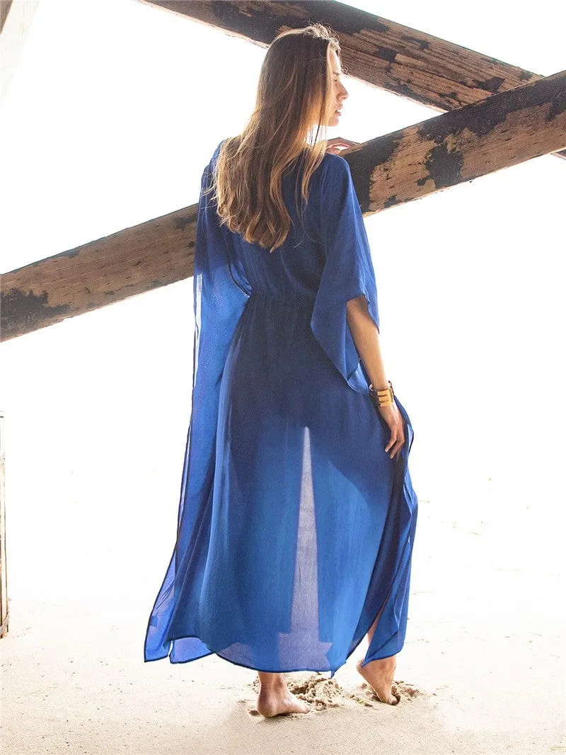 Bohemian Flare Sleeve Swimsuit Cover Up