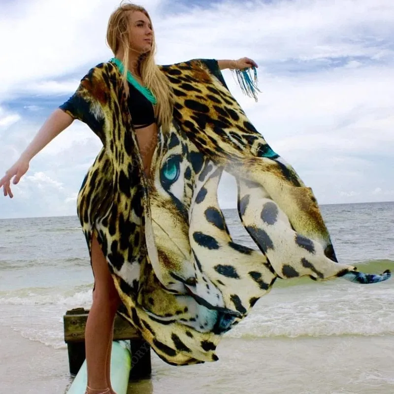 Bohemian Flare Sleeve Swimsuit Cover Up