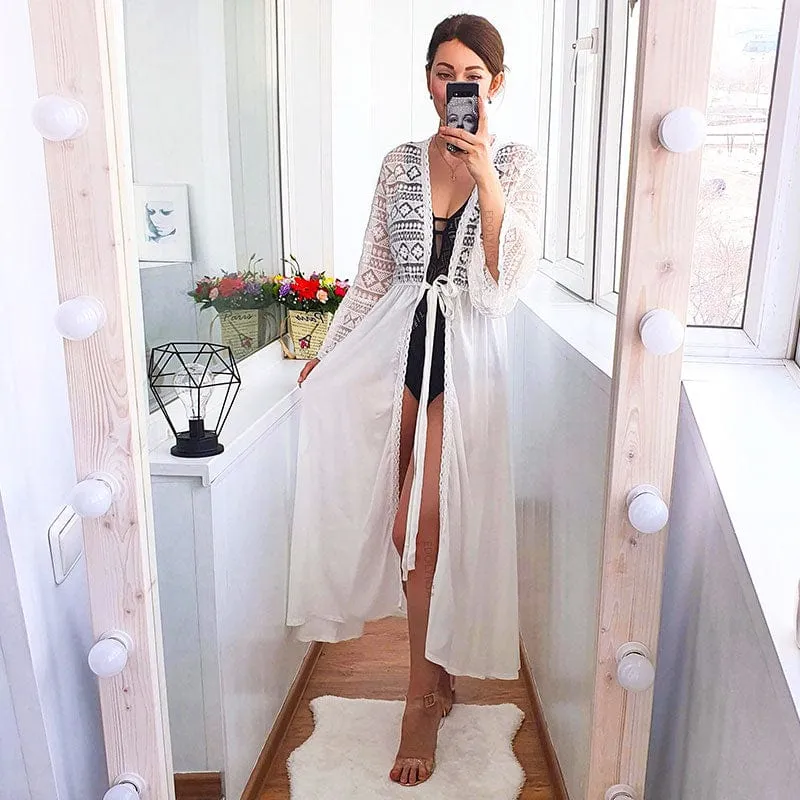 Bohemian Flare Sleeve Swimsuit Cover Up