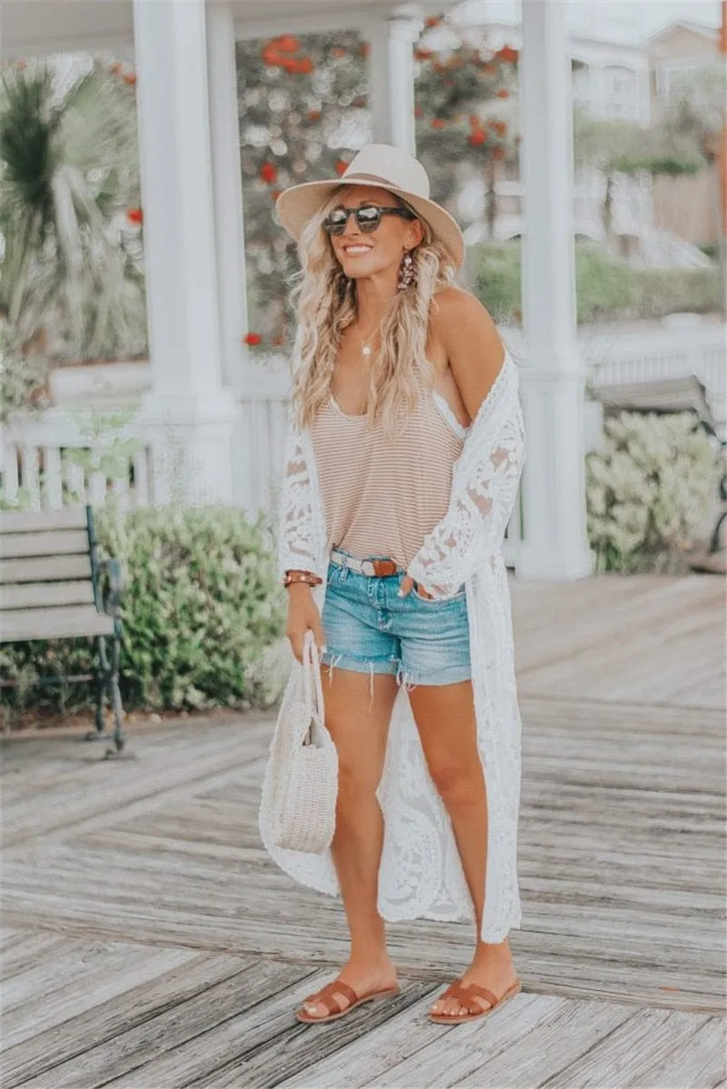 Bohemian Flare Sleeve Swimsuit Cover Up