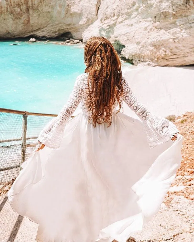 Bohemian Flare Sleeve Swimsuit Cover Up