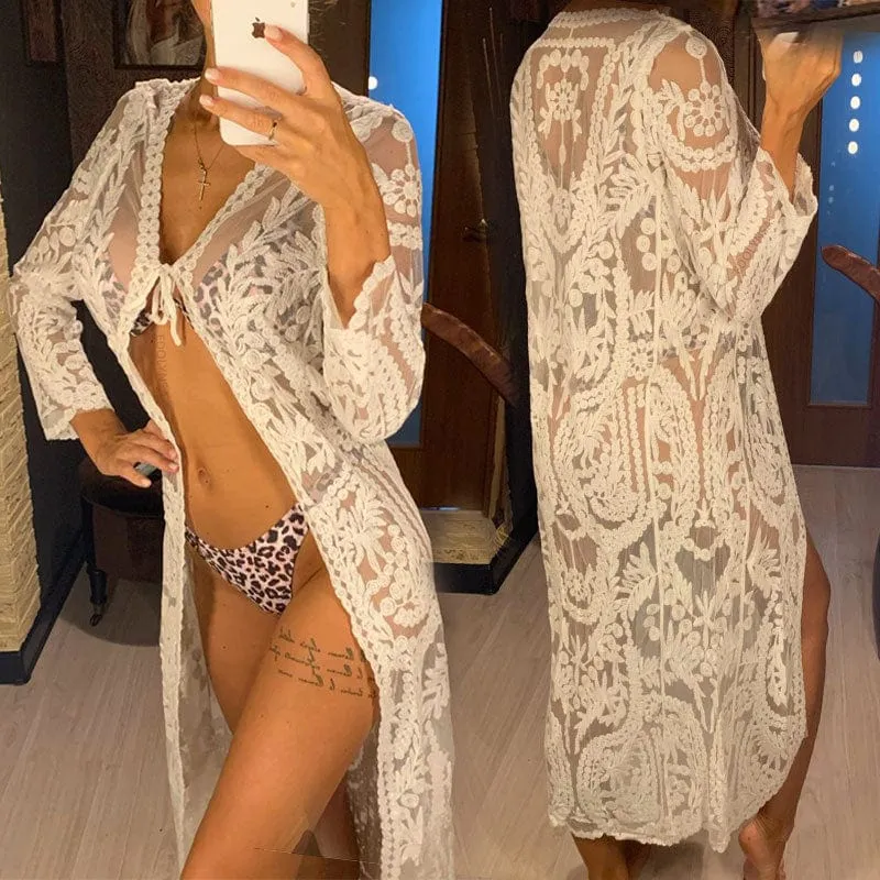 Bohemian Flare Sleeve Swimsuit Cover Up