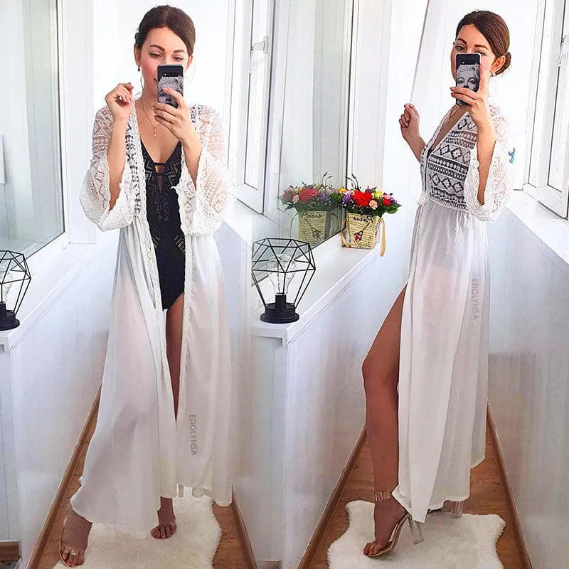 Bohemian Flare Sleeve Swimsuit Cover Up