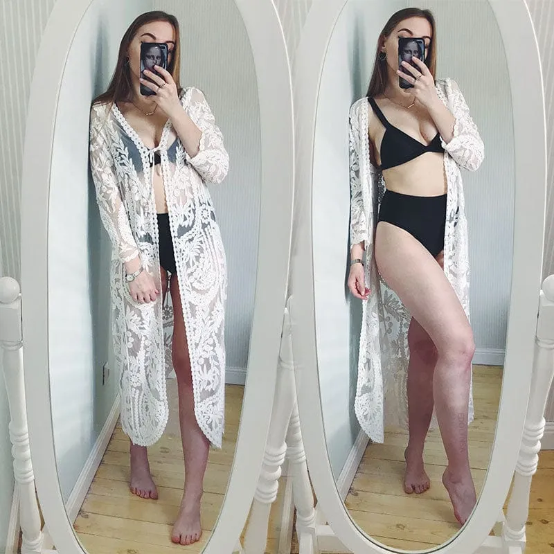 Bohemian Flare Sleeve Swimsuit Cover Up