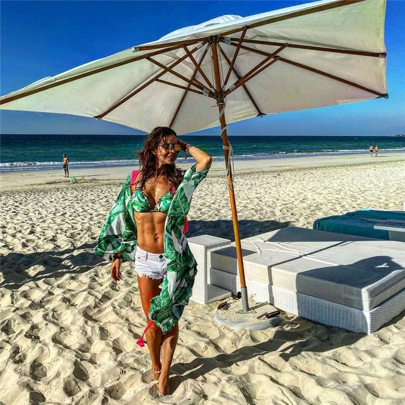 Bohemian Flare Sleeve Swimsuit Cover Up