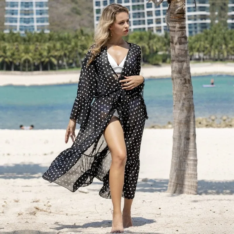 Bohemian Flare Sleeve Swimsuit Cover Up