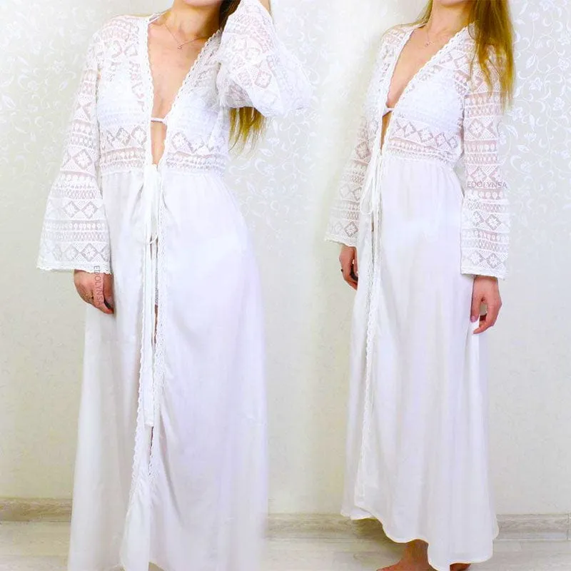 Bohemian Flare Sleeve Swimsuit Cover Up
