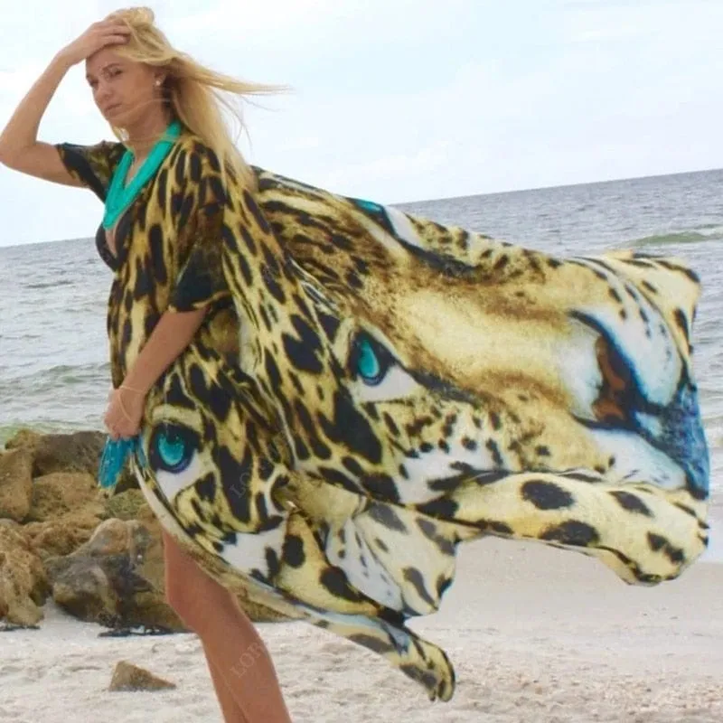 Bohemian Flare Sleeve Swimsuit Cover Up