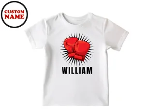 Boys Custom Boxing Sports Shirt Gift - Personalized Sports T-Shirt