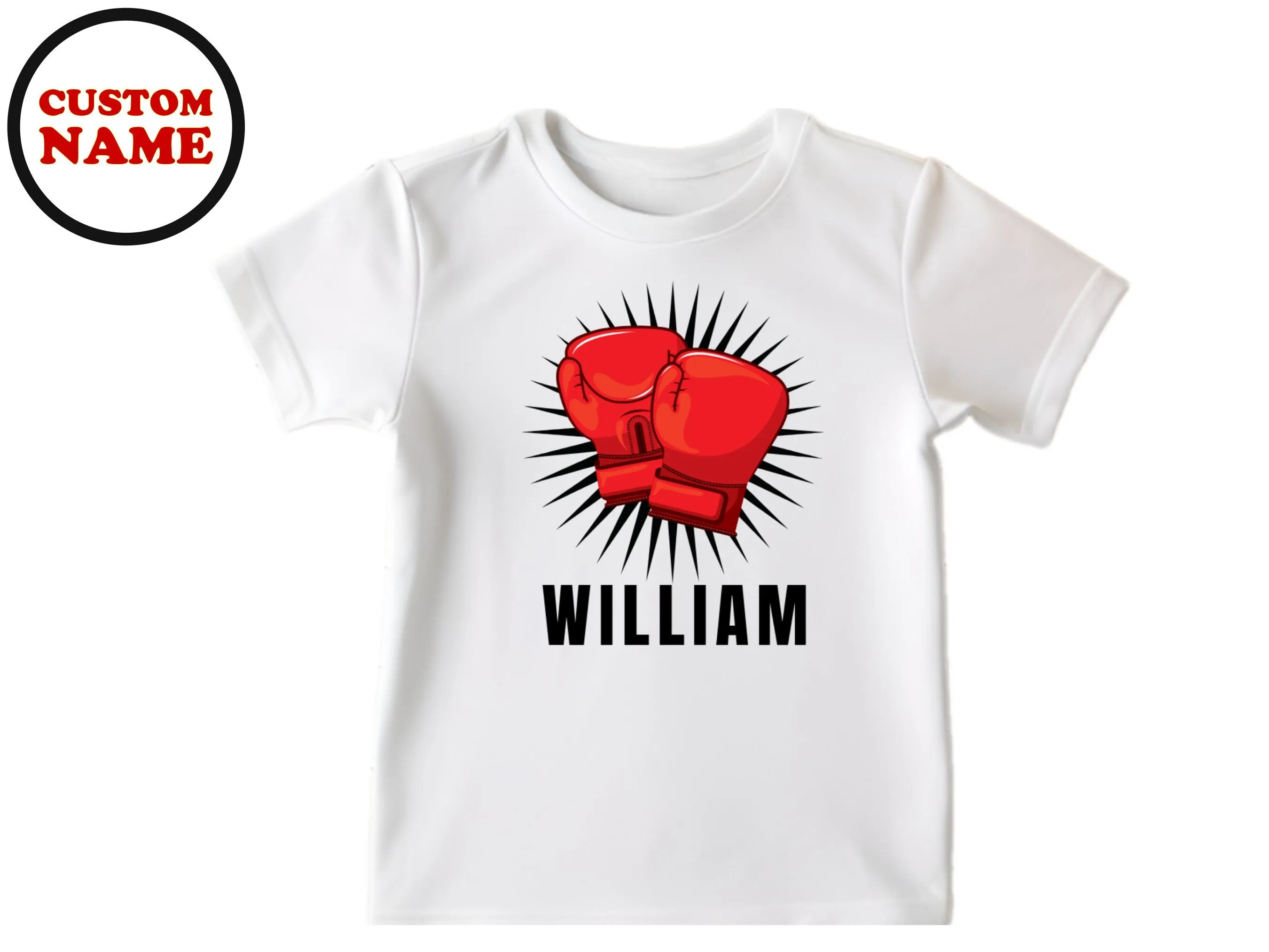 Boys Custom Boxing Sports Shirt Gift - Personalized Sports T-Shirt