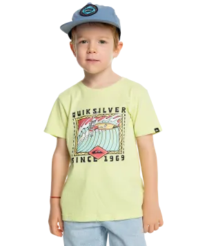 Boys Retro Skull T-Shirt in Shadow Lime