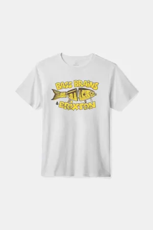 BRIXTON BASS BRAINS BAIT S/S STANDARD T-SHIRT - WHITE