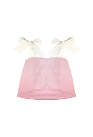Buru x PBL Pillar Top - Pink Shimmer Linen