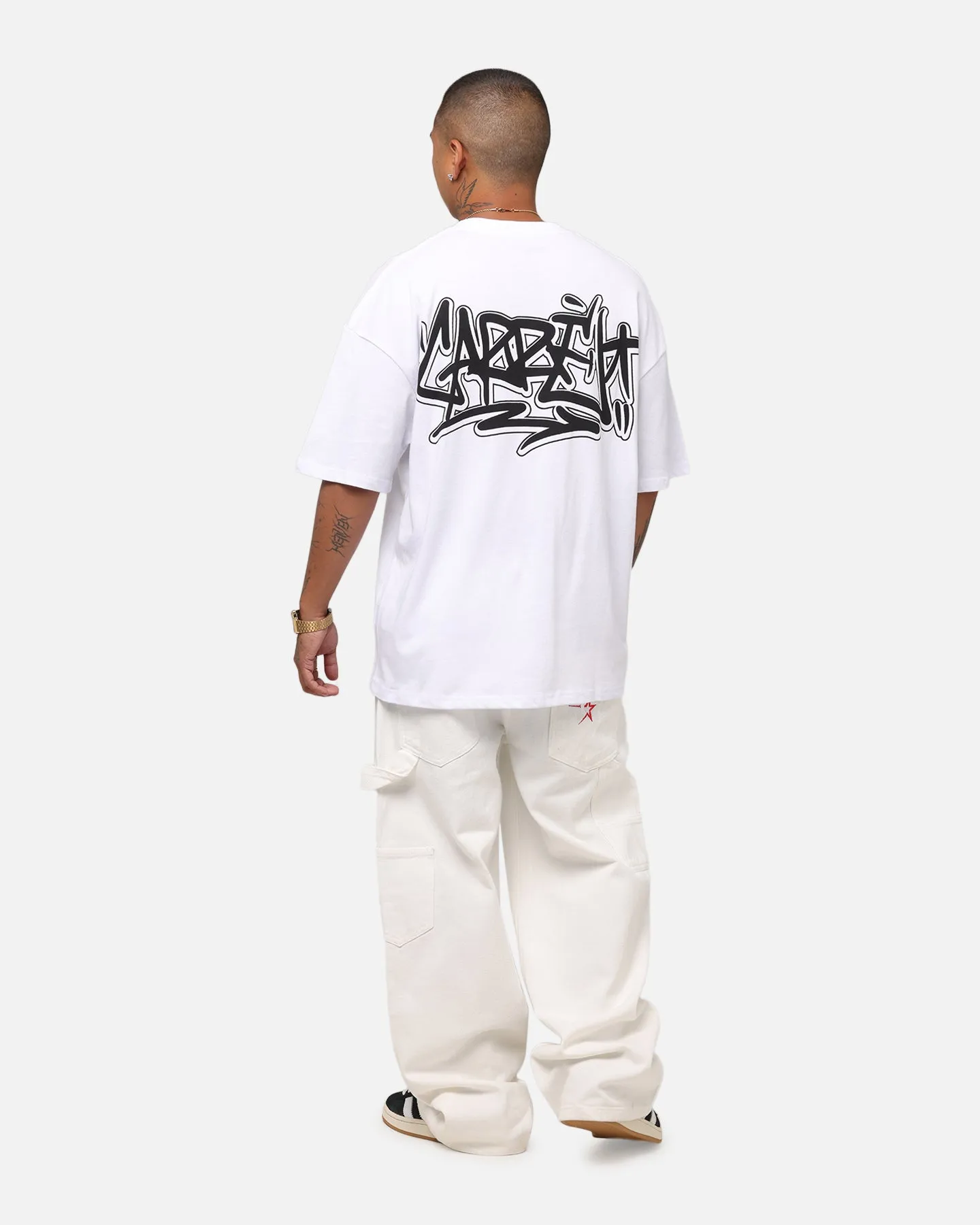 Carre Tagged Drop Shoulder T-Shirt White