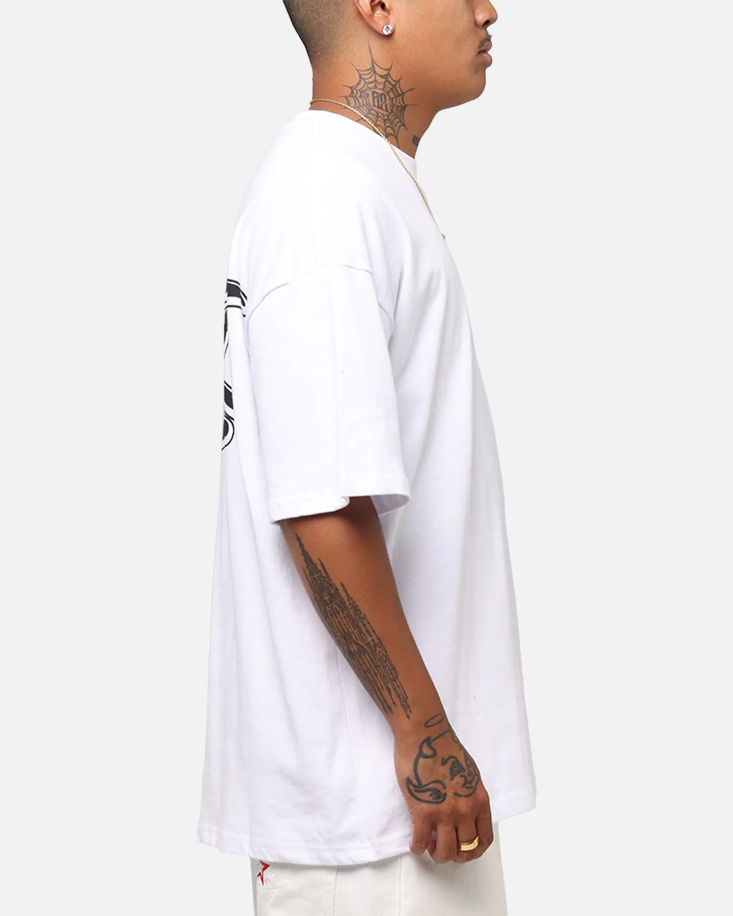 Carre Tagged Drop Shoulder T-Shirt White