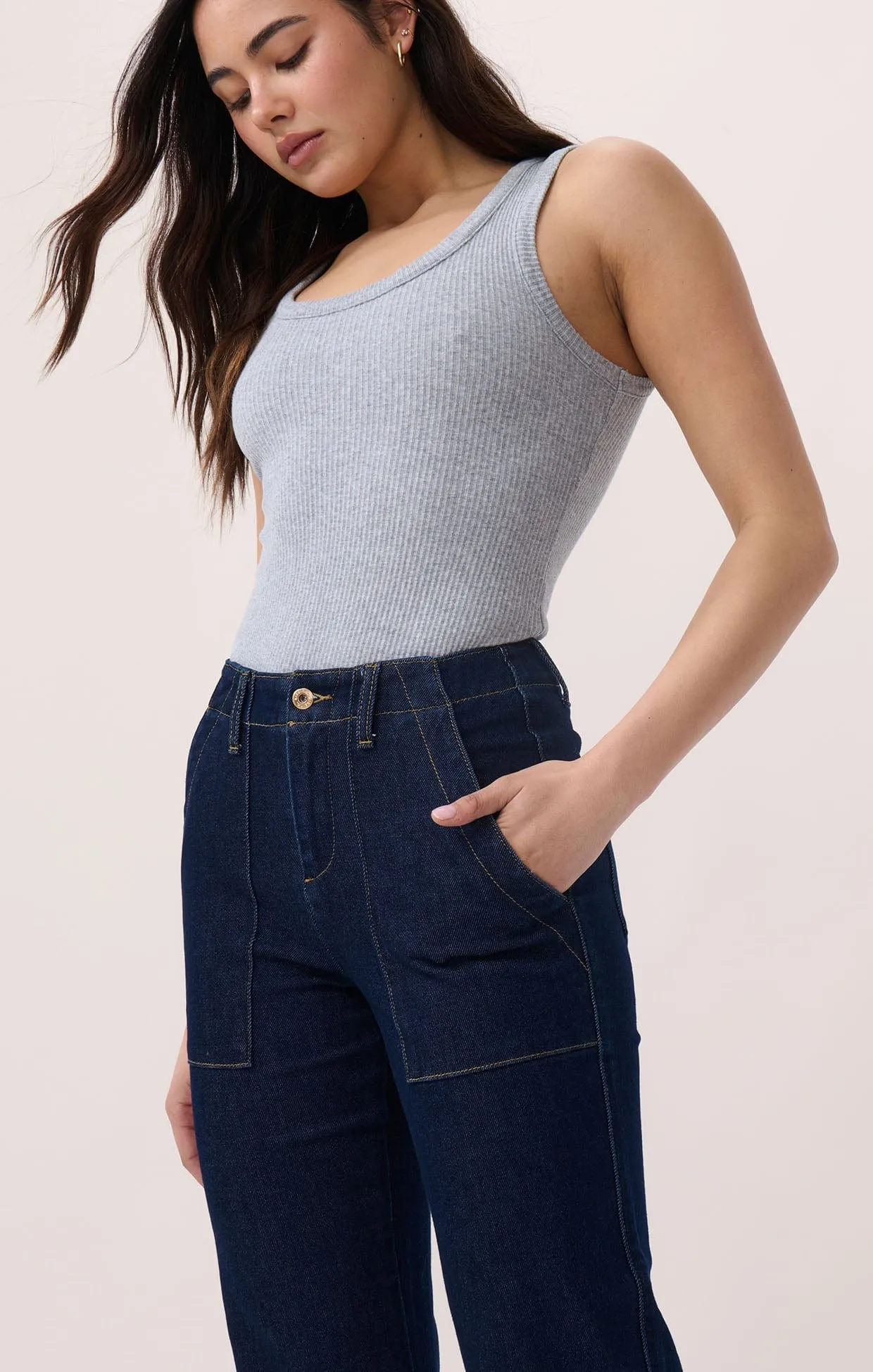 CELESTE WIDE LEG JEAN IN INDIGO