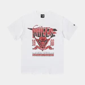 Chicago Bulls 1966 Mens Short Sleeve Shirt (White/Red)