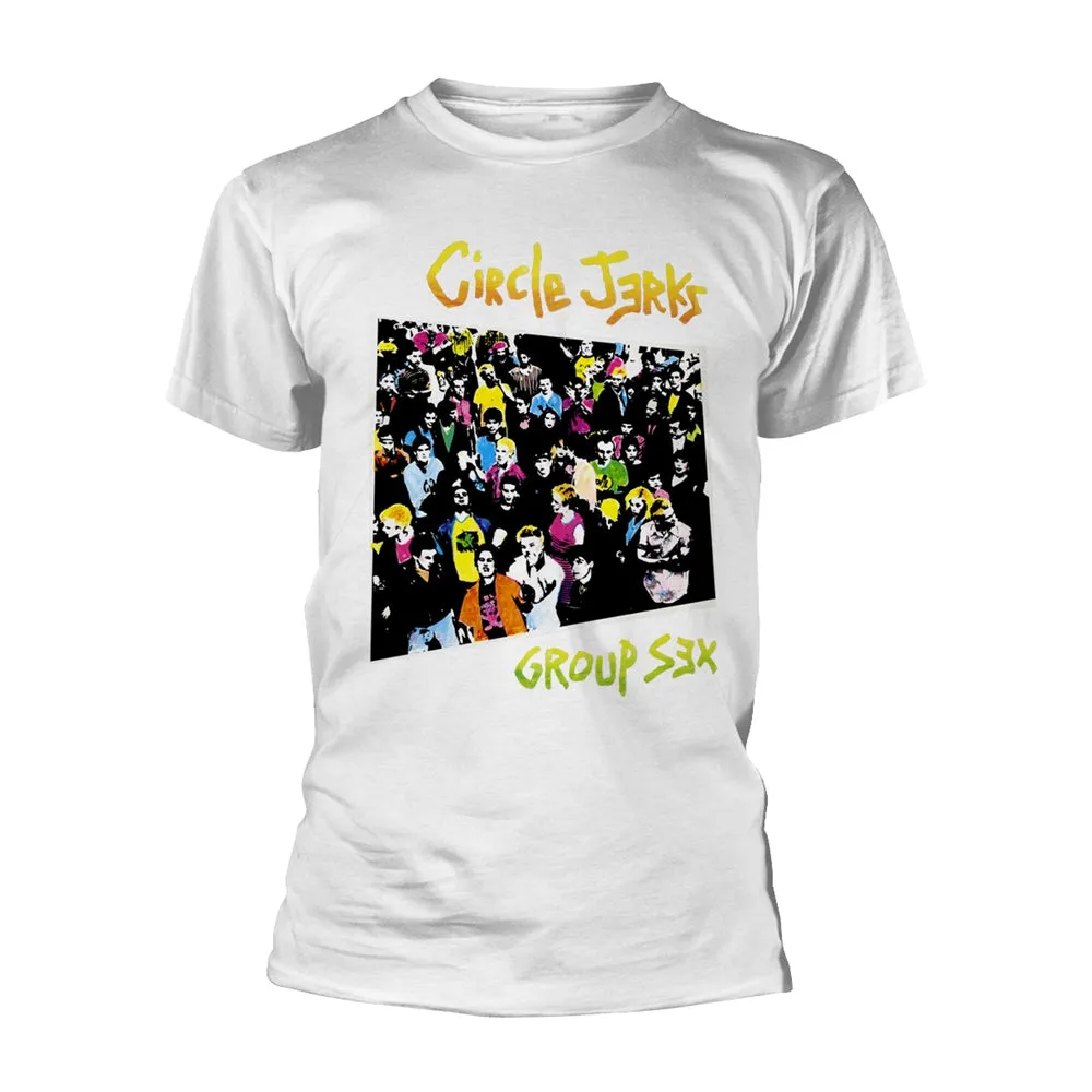 Circle Jerks Unisex T-shirt: Group Sex (White)