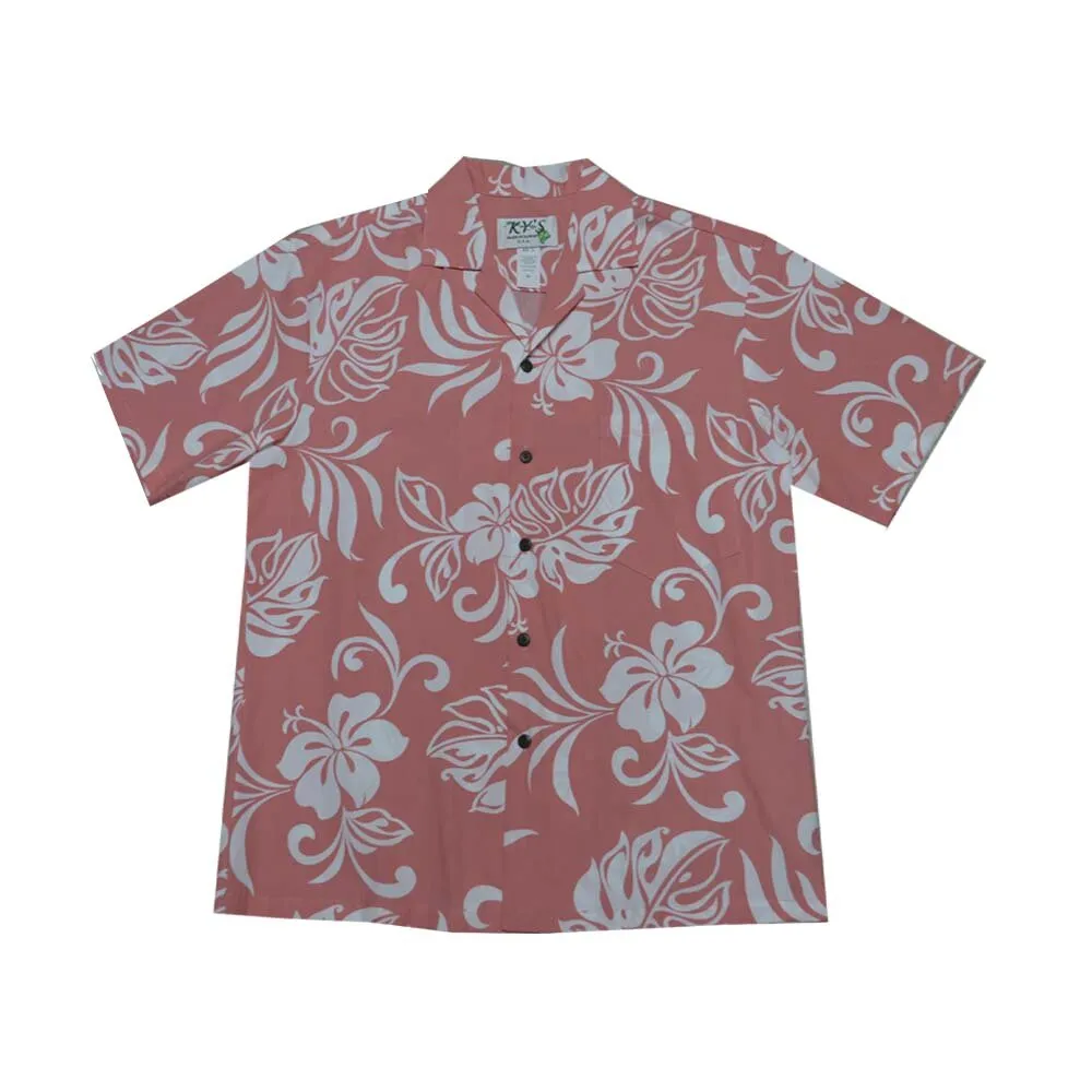 Classic Hibiscus Men's Aloha Cotton Shirt