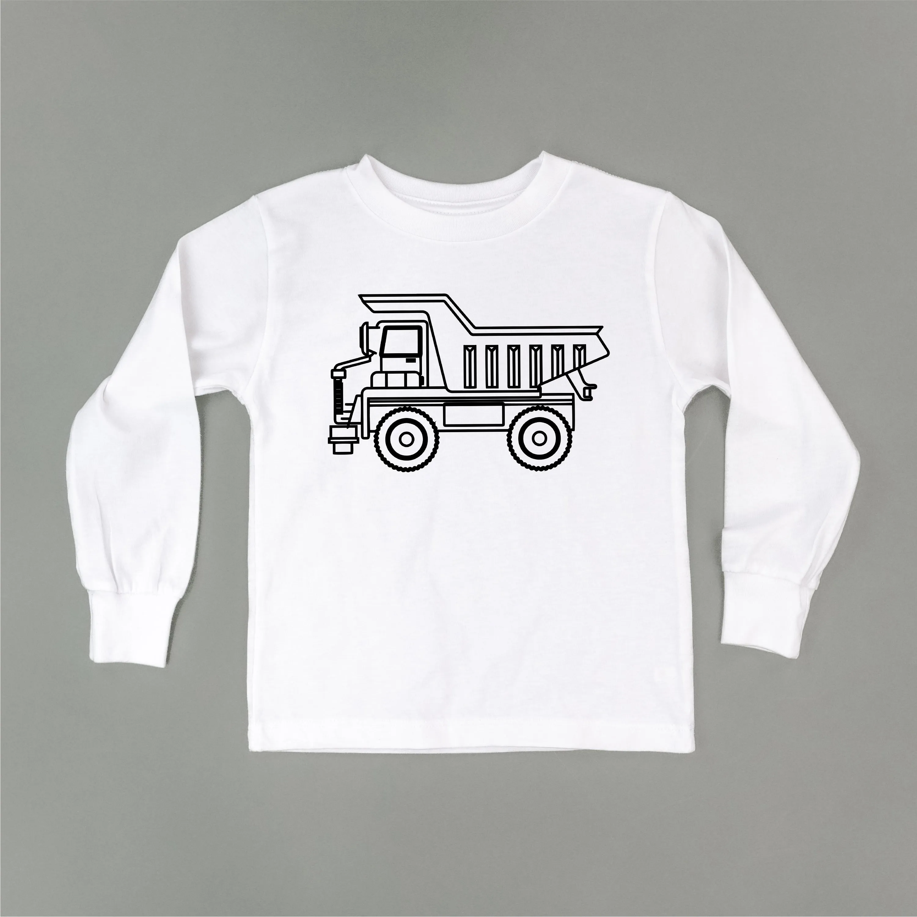 DUMP TRUCK - Minimalist Design - Long Sleeve Child Shirt