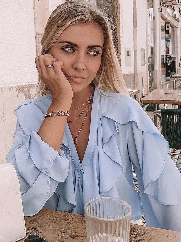 FARRAH FRILL BLOUSE