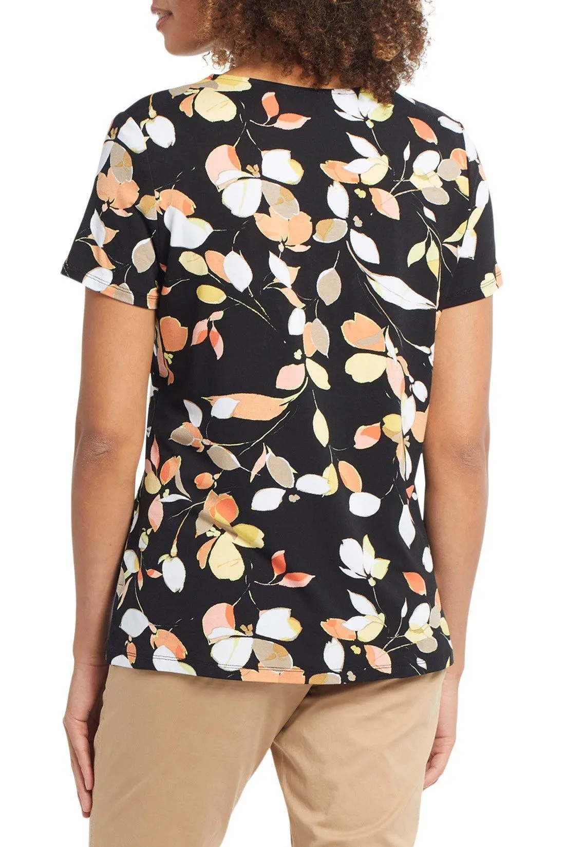 FINAL SALE EMILY PAPAYA LEAF TOP - TRIBAL 4849O-3457