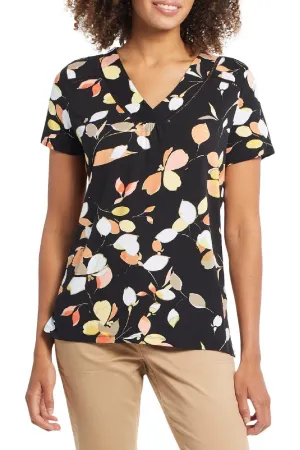 FINAL SALE EMILY PAPAYA LEAF TOP - TRIBAL 4849O-3457