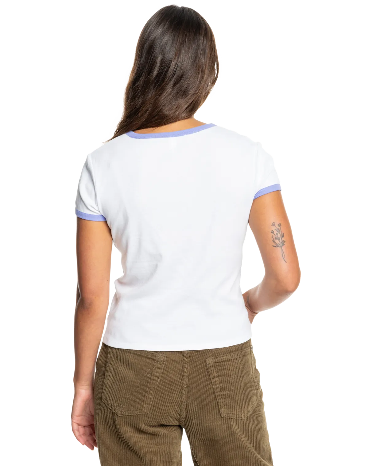 Gabrielle Monceaux Ringer T-Shirt in White
