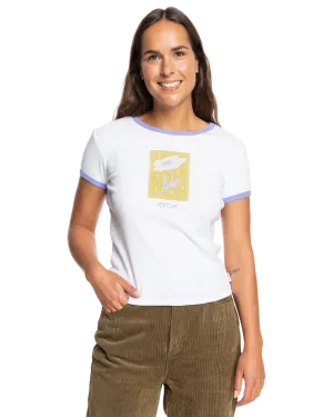 Gabrielle Monceaux Ringer T-Shirt in White