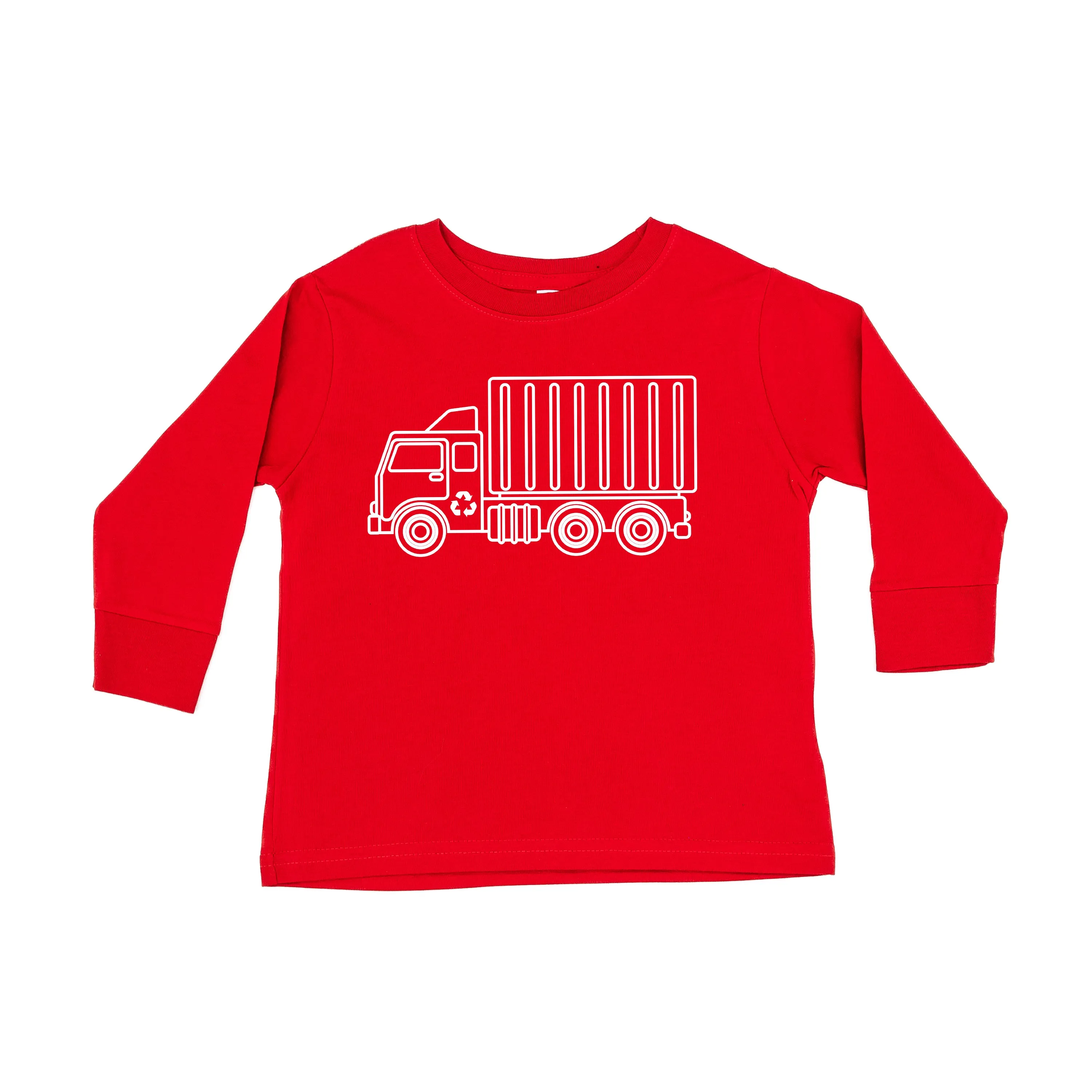 GARBAGE TRUCK - Minimalist Design - Long Sleeve Child Shirt