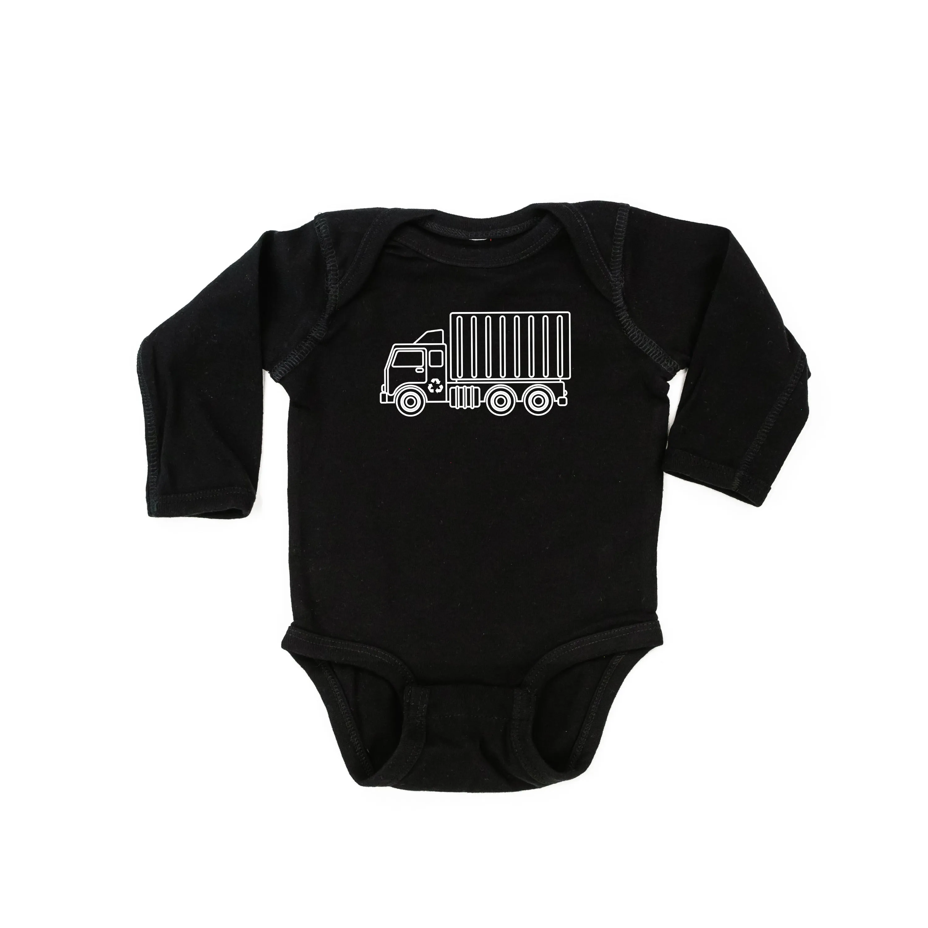 GARBAGE TRUCK - Minimalist Design - Long Sleeve Child Shirt