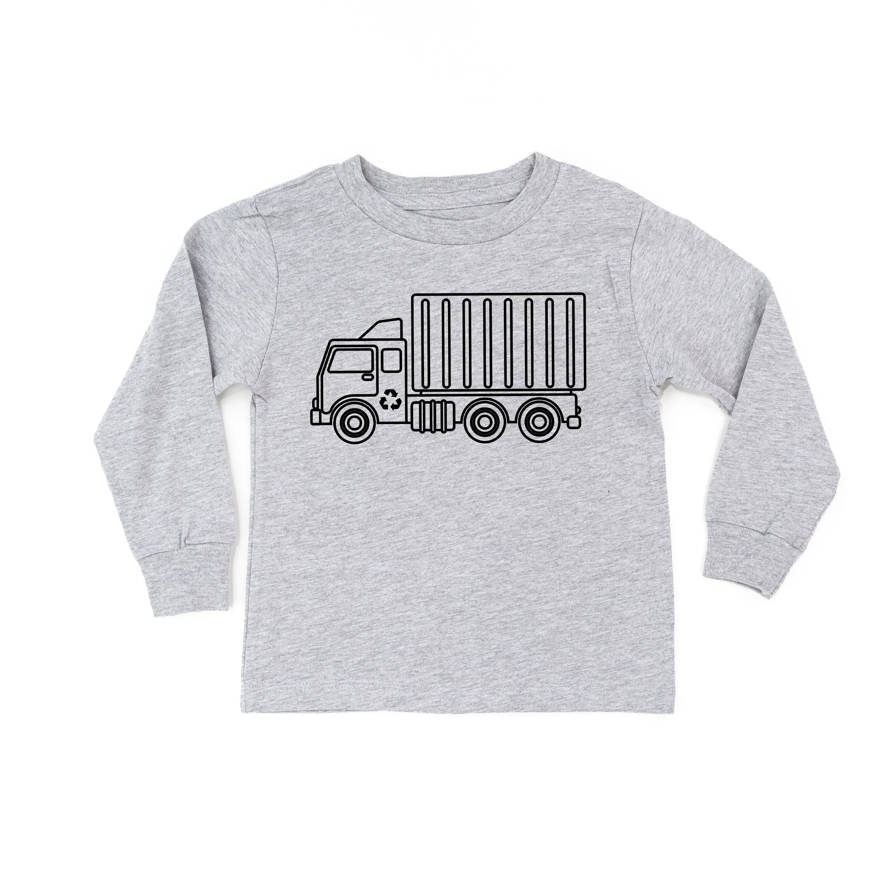 GARBAGE TRUCK - Minimalist Design - Long Sleeve Child Shirt