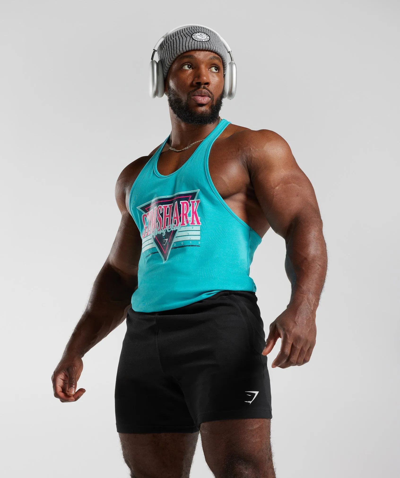 Gymshark Retrowave Stringer - Aegean Blue