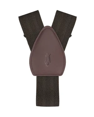 Herringbone Brown Shirttail Garters