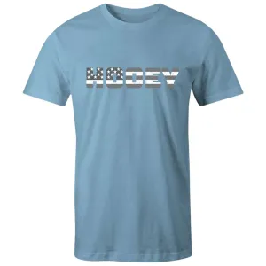 Hooey Mens Patriot Denim Crew Neck Short Sleeve T-Shirt