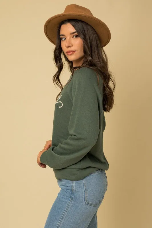 Howdy Graphic Print Top